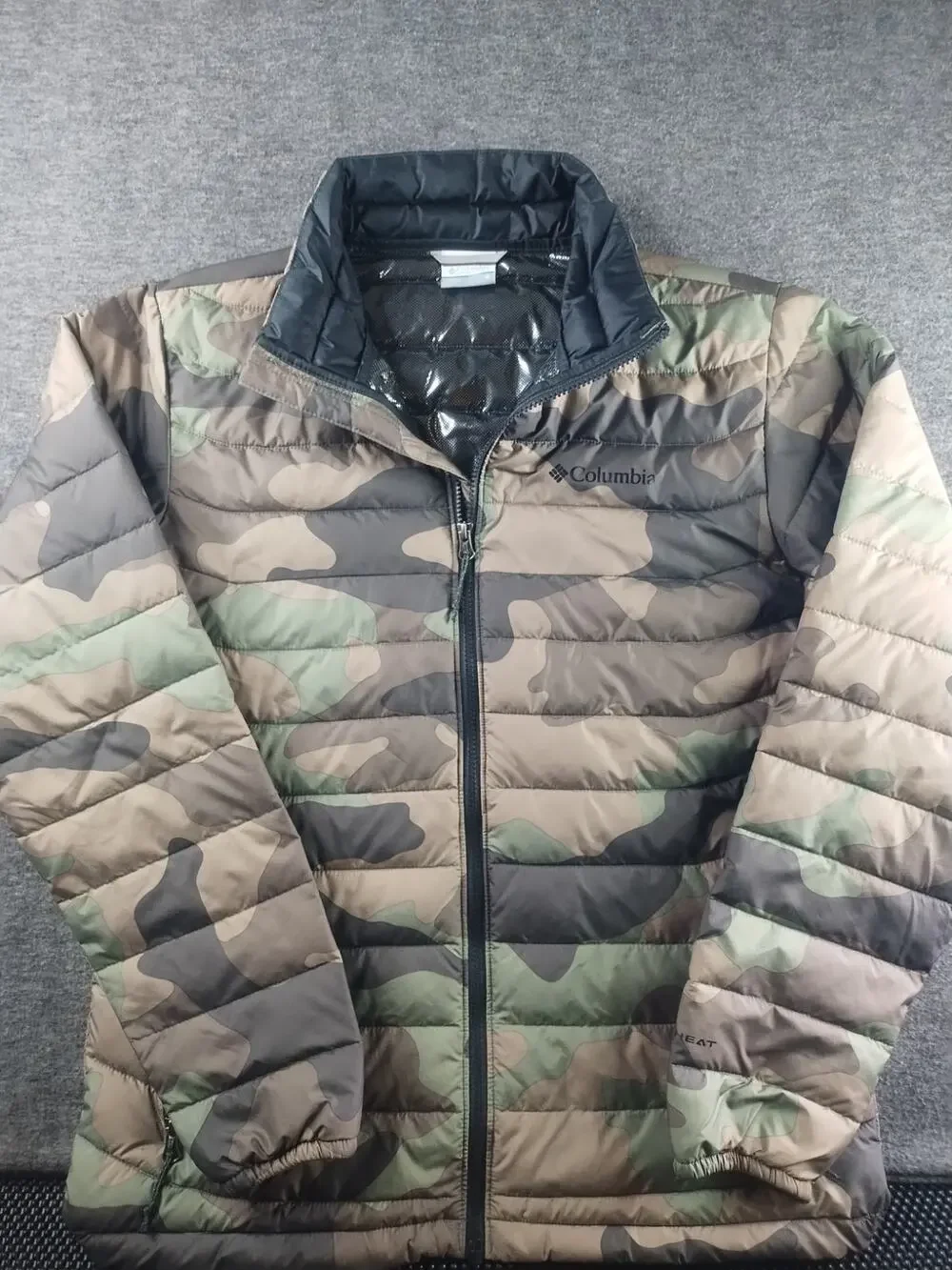 Men's M Columbia Sister Brook Camo Omni-Heat Down Jacket Orig. $200